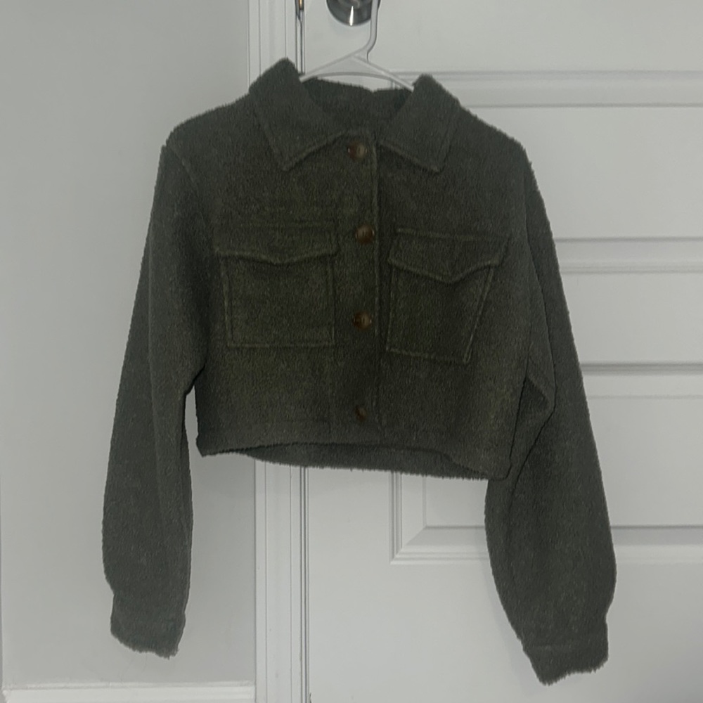 Mimosa Green Cropped Jacket